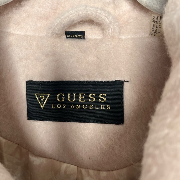 Guess LA Los Angeles Blush Wool Blend Pea Coat NWT Women’s Size XL - Picture 4 of 10